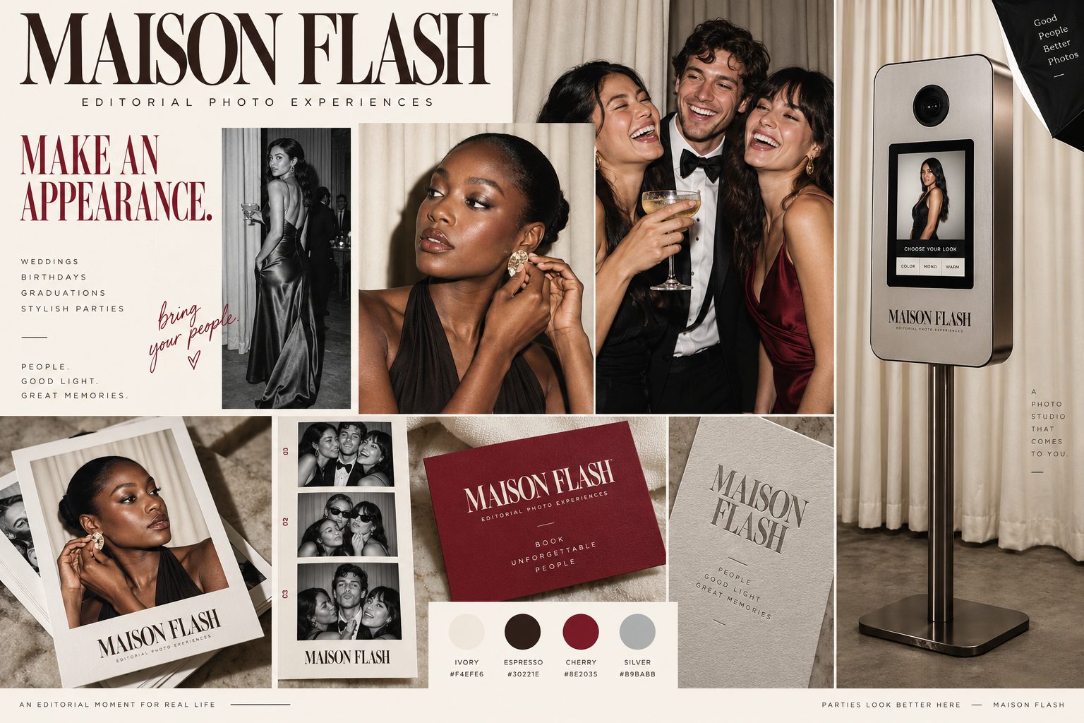 Maison Flash brand campaign board